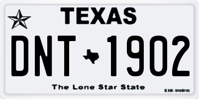 TX license plate DNT1902