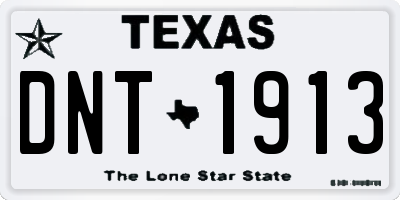 TX license plate DNT1913