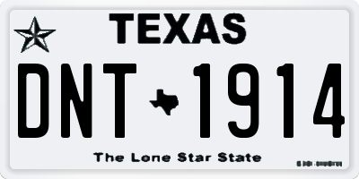 TX license plate DNT1914