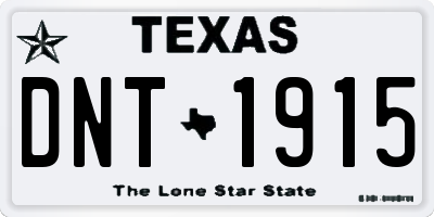 TX license plate DNT1915