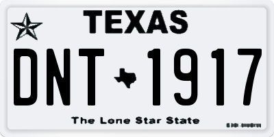 TX license plate DNT1917