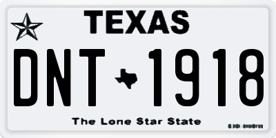 TX license plate DNT1918