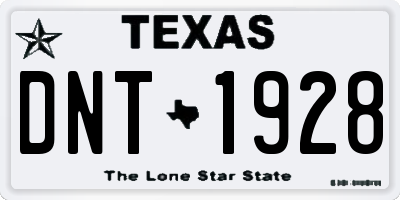 TX license plate DNT1928