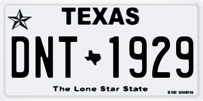 TX license plate DNT1929