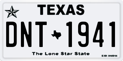 TX license plate DNT1941