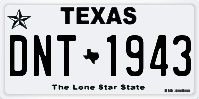 TX license plate DNT1943