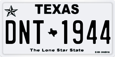 TX license plate DNT1944