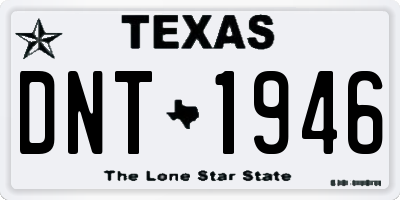 TX license plate DNT1946