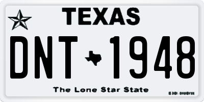 TX license plate DNT1948