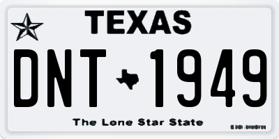 TX license plate DNT1949
