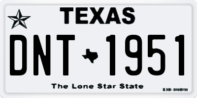 TX license plate DNT1951