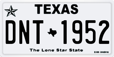 TX license plate DNT1952
