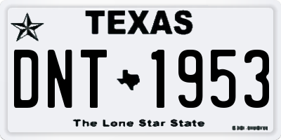 TX license plate DNT1953