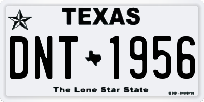 TX license plate DNT1956