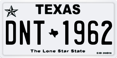 TX license plate DNT1962