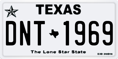 TX license plate DNT1969