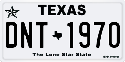 TX license plate DNT1970