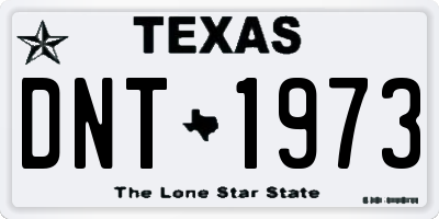 TX license plate DNT1973
