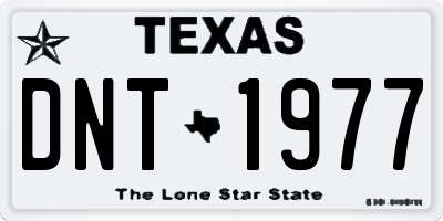 TX license plate DNT1977