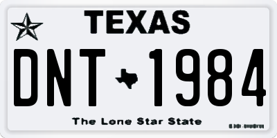 TX license plate DNT1984