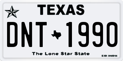TX license plate DNT1990