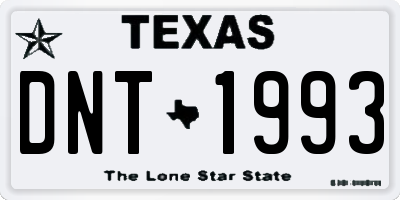 TX license plate DNT1993
