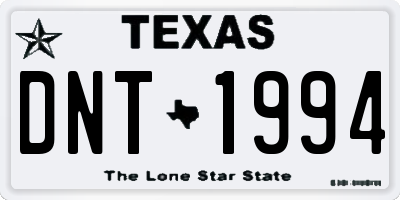 TX license plate DNT1994