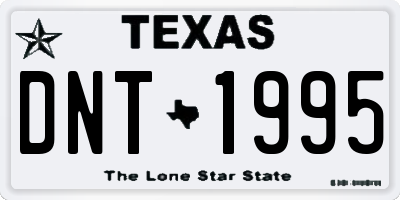 TX license plate DNT1995