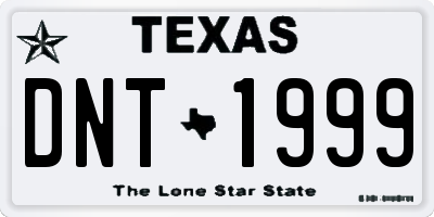 TX license plate DNT1999