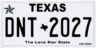 TX license plate DNT2027