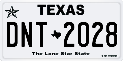 TX license plate DNT2028