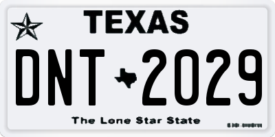 TX license plate DNT2029