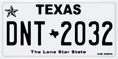 TX license plate DNT2032