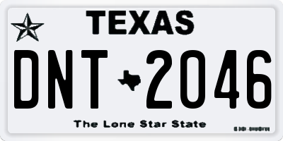 TX license plate DNT2046