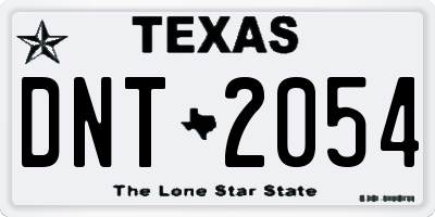TX license plate DNT2054