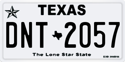 TX license plate DNT2057