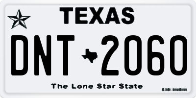 TX license plate DNT2060