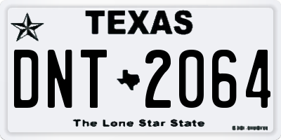 TX license plate DNT2064