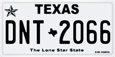 TX license plate DNT2066