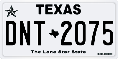 TX license plate DNT2075