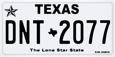 TX license plate DNT2077