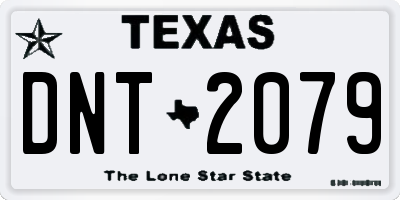 TX license plate DNT2079