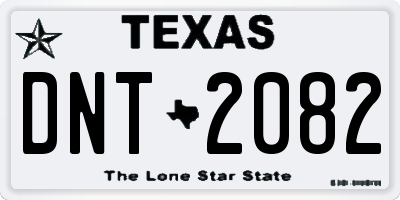 TX license plate DNT2082