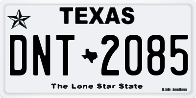 TX license plate DNT2085
