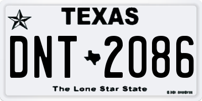 TX license plate DNT2086