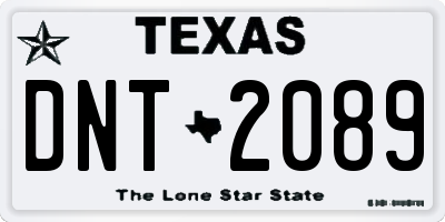 TX license plate DNT2089