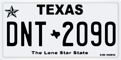 TX license plate DNT2090
