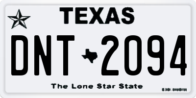 TX license plate DNT2094