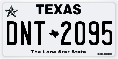 TX license plate DNT2095