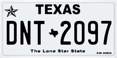 TX license plate DNT2097
